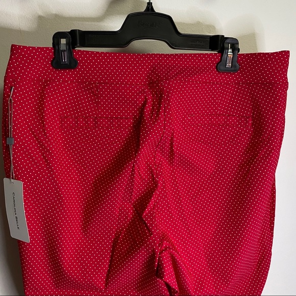 Carolina Belle Red Polka Dot Plus Size Capris - Picture 4 of 9